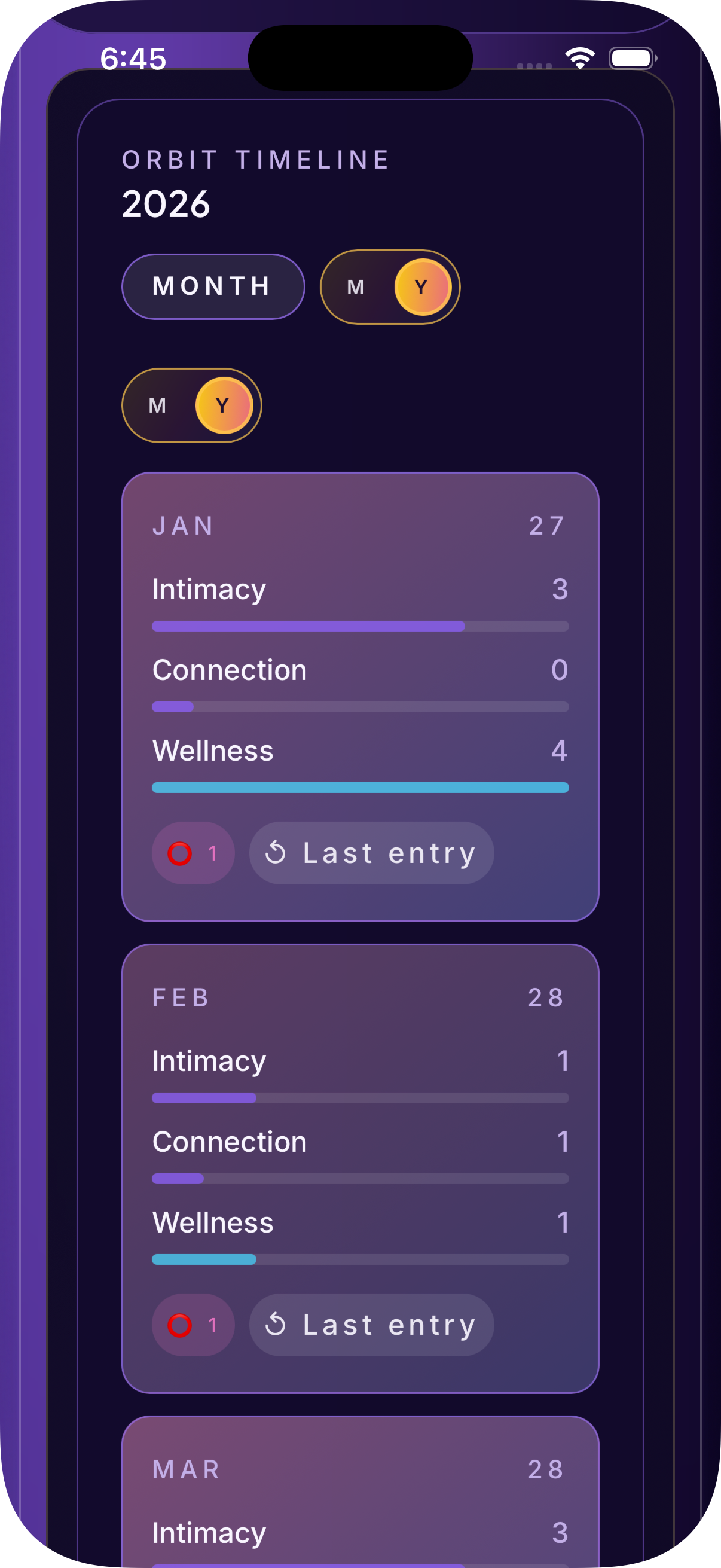 Weekly insights — patterns become clarity
